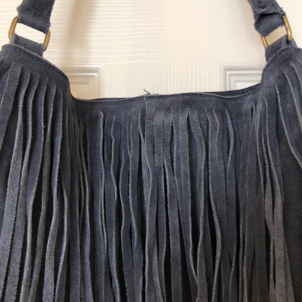 Suede shoulder bag - Picture 2 of 12